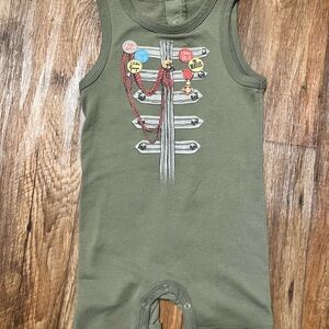 Junk Food Beatles Green Romper 18M